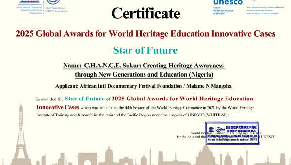 AFIDFF Receives 2025 UNESCO Global Award for World Heritage Education Innovation